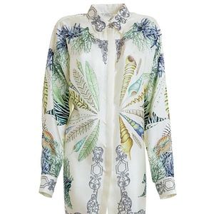 Versace Collection silk maxi shirt